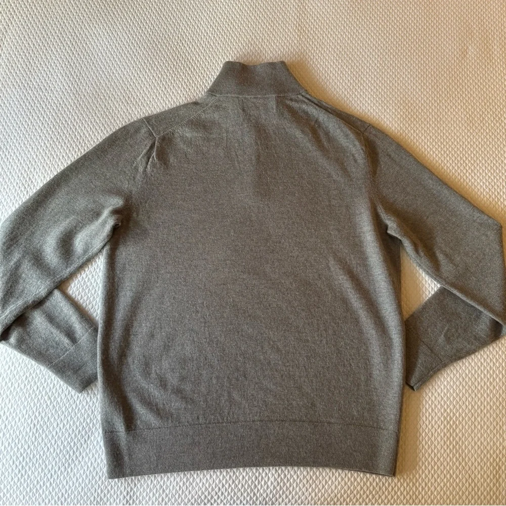 Banana Republic Men’s Merino Half Zip Sweater by Baruffa Charcoal Size‎ Large